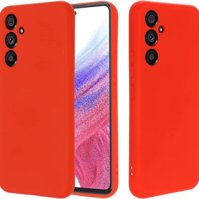 Raudonas silikoninis dėklas Samsung Galaxy A546 A54 5G Liquid Silicone 1.5mm su matiniu paviršiumi