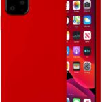 raudonas minkstas telefono deklas su kameros islaikymu ir korpuso dizainas