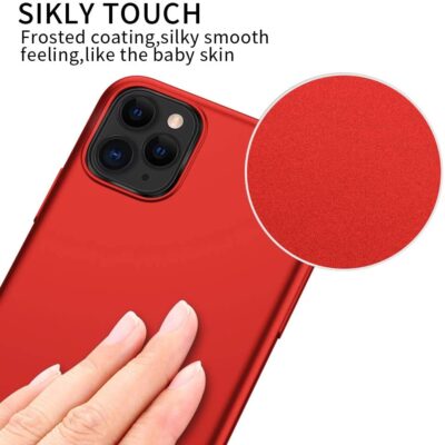 Raudonas Apple iPhone 11 Pro deklas X-level Guardian su matinio pavirsiaus tekstura