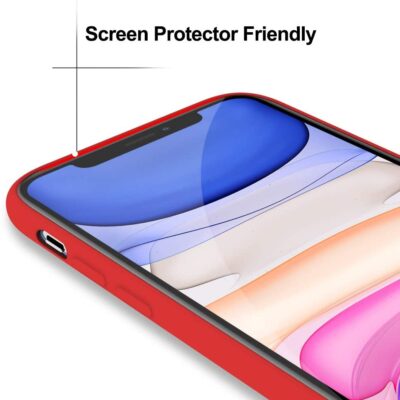 Raudonos spalvos dėklas Apple iPhone 11 X-level Dynamic su ekrano apsaugos draugišku dizainu