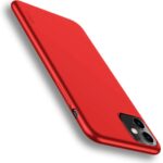Raudonos spalvos dėklas Apple iPhone 11 X-level Guardian su matine paviršiaus tekstūra ir kameros angos apvadais