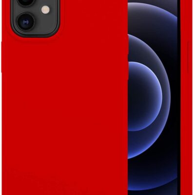 raudonos spalvos deklas apple iphone 12 mini mercury silicone priekinis ir galinis vaizdas