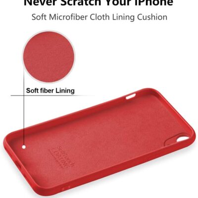 Raudonos spalvos dėklas Apple iPhone XR X-level Dynamic su mikropluošto pamušalu