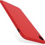 raudonos spalvos deklas Apple iPhone XR X-level Dynamic, lietimas pritaikytas mygtukams ir kamera matoma