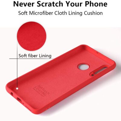 Raudonos spalvos dėklas Huawei P30 Lite X-level Dynamic su minkštu mikropluošto pamušalu