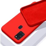 Raudonos spalvos dėklas Samsung Galaxy A217 A21s X-level Dynamic su minkšta tekstūra viduje