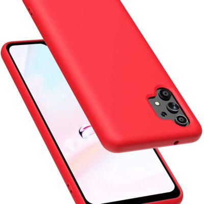 Raudonos spalvos dėklas Samsung Galaxy A326 A32 5G X-level Dynamic su kameros išpjova