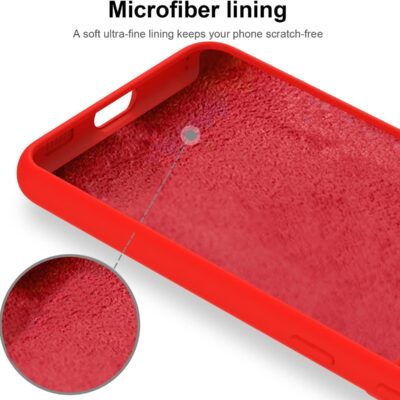 Raudonas dėklas Samsung Galaxy S21 FE X-level Dynamic su mikropluošto pamušalu