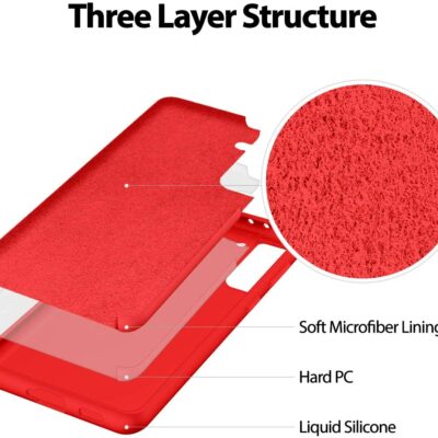 Raudonos spalvos dėklas Samsung Galaxy S21 Mercury Silicone su trijų sluoksnių struktūra