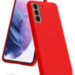 Raudonos spalvos dėklas Samsung Galaxy S21 Mercury Silicone su matiniu paviršiumi ir tiksliomis išpjovomis kameroms