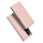 Rausvas atverčiamas dėklas Xiaomi Redmi Note 12S su matiniu paviršiumi ir apsauga kamerai