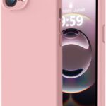 Rausvas dėklas Apple iPhone 16e Liquid Silicone, matinis paviršius ir patogios angos mygtukams