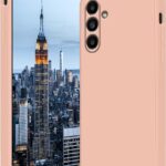 Rausvas dėklas Samsung A245 A24 4G A246 A24 5G liquid silicone 1.5mm matinis paviršius