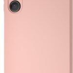 Rausvas dėklas Samsung Galaxy A556 A55 5G Liquid Silicone su 1.5mm storio paviršiumi ir trimis kamerų angomis