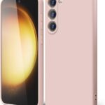 Rausvas dėklas Samsung Galaxy S711 S23 FE Liquid Silicone 1.5mm matomas iš priekio ir nugarėlės