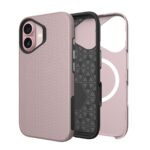 Rausvas d12klas telefonui Apple Iphone 16 Perfectionists Triangle Mag su geometriniu raštu