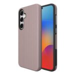 Rausvas dėklas telefonui Samsung S926 S24 Plus su trikampio rašto tekstūra