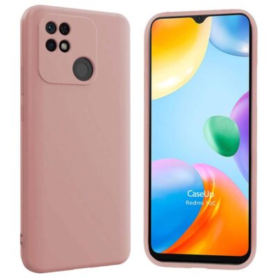 Rausvas dėklas Xiaomi Poco C40 Liquid Silicone 1.5mm, apsaugantis telefoną su tiksliu kamerų išpjovimu