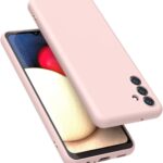 Rausvas silikoninis dėklas Samsung Galaxy A346 A34 5G Liquid Silicone 1.5mm, matomas nuo priekio ir nugarėlės