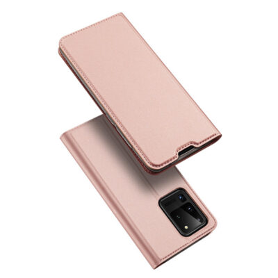 Rožinės-auksinės spalvos atverčiamas dėklas Samsung Galaxy G998 S21 Ultra Dux Ducis Skin Pro
