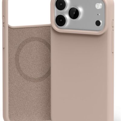 Rožinio smėlio dėklas Apple Iphone 17 Pro Max Mercury Pure Magsafe Silicon silikoninis apvalus kraštas