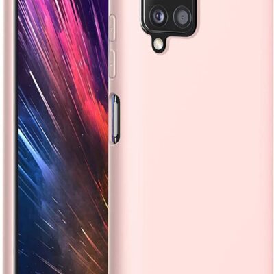 Rožinio smėlio dėklas Samsung Galaxy A125 A12 Mercury Silicone ant telefono