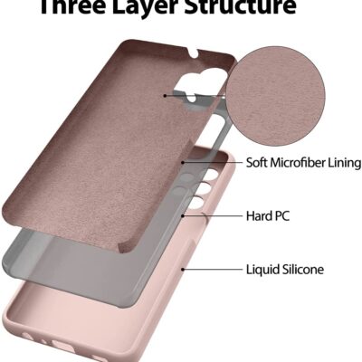 Rožinio smėlio dėklas Samsung Galaxy A325 A32 4G Mercury Silicone su trejų sluoksnių konstrukcija
