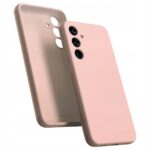 Rozinio smelio demkas Samsung Galaxy A346 A34 5G Mercury Silicone rozinis spalvos silikono deklas