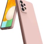 rozinio smelio deklas samsung galaxy a536 a53 5g mercury silicone is rievas telefonui rožinės spalvos silikoninis dėklas