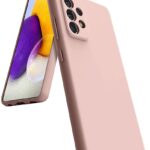 Rožinio smėlio dėklas Samsung Galaxy A725 A72 Mercury Silicone aplink telefoną su kameros apsauga