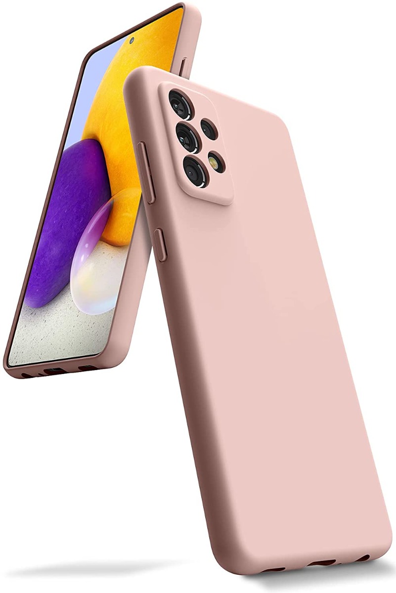 Rožinio smėlio dėklas Samsung Galaxy A725 A72 Mercury Silicone Rožinio smėlio dėklas Samsung Galaxy A725 A72 Mercury Silicone aplink telefoną su kameros apsauga