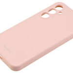 Rožinio smėlio dėklas Samsung S711 S23 FE Mercury Silicone silikono medžiagos