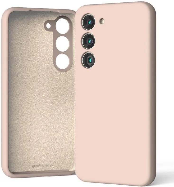 Rožinio smėlio dėklas Samsung S721 S24 FE Mercury Silicone Rožinio smėlio dėklas Samsung S721 S24 FE Mercury Silicone minkštas silikoninis paviršius ir kameros išpjovos