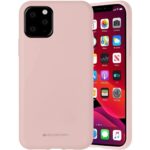 Rozinio smelio spalvos silikoninis deklas Apple iPhone 12 Pro Max modeliui