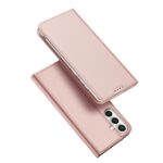 Rožinis-auksinis atverčiamas dėklas Samsung S731 S25 FE iš dirbtinės odos