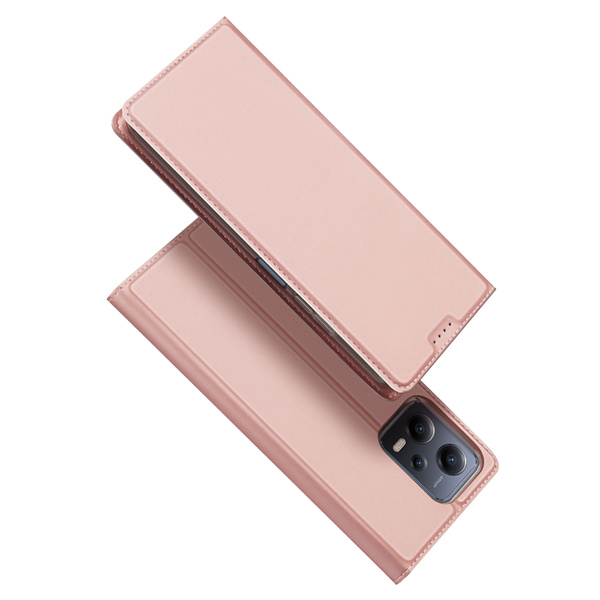 Rožinis-auksinis atverčiamas dėklas Xiaomi Poco X5 Redmi Note 12 5G Dux Ducis Skin Pro Rožinis-auksinis atverčiamas dėklas Xiaomi Poco X5 Redmi Note 12 5G Dux Ducis Skin Pro