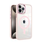 Rožinis dėklas Apple Iphone 11 Pro Max Premium Mag Cover su permatomu nugarėle ir rožiniais kraštais