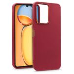 Rožinis dėklas FRAME telefonui Xiaomi Redmi 13C su matiniu paviršiumi ir ryškia kamera išpjova