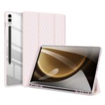 Rozinis deklas Samsung X610 X616 Tab S9 FE Plus Dux Ducis Toby su teksturiniu pavirsiumi ir kryzmine islenkta priekyje