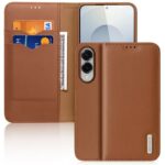 Rudas atverčiamas dėklas Samsung S937 S25 Edge Dux Ducis Hivo su kortelių laikikliais ir atvira kamera