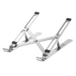 Sidabrinis sulankstomas nešiojamo kompiuterio stovas Choetech H045 iš metalo