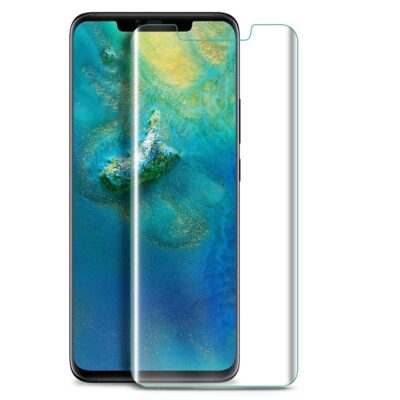 Skaidrus apsauginis stikliukas Huawei Mate 20 Pro M1 5D UV Glue su lenktais kraštais