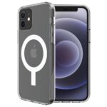 Skaidrus dėklas Apple iPhone 12 12 Pro MagSafe Clear 1,5mm matomas su aiškiu apsauginiu paviršiumi ir MagSafe simboliu