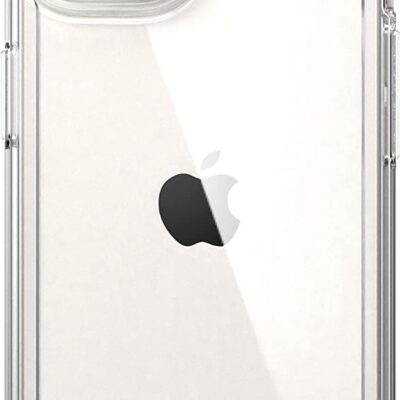 Skaidrus dėklas Apple iPhone 14 Plus antislip funkcija matomas ant telefono nugarėlės