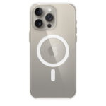 skaidrus deklas apple iphone 15 pro max magsafe clear su apsauginiu dangteliu kameros moduliui ir magnetine zieda