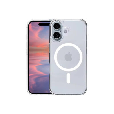 Skaidrus deklas Apple iPhone 16 Plus MagSafe Clear 1,5mm su Matomu MagSafe zymekliu