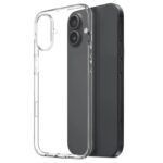 Skaidrus dėklas Apple iPhone 17 X-level Antislip aplink juodą telefoną su matomomis dvigubomis kameromis