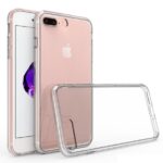 Skaidrus dėklas Apple iPhone 7 Plus 8 Plus X-level Antislip su rožiniu telefonu fone
