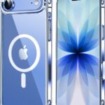 Skaidrus dėklas Apple Iphone Air Perfectionists Clear Mag su matiniu mėlynu įrenginiu viduje