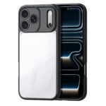 Skaidrus dėklas Dux Ducis Aimo telefonui Apple iPhone 17 Pro Max su tekstūruotu baltu paviršiumi ir juodomis kraštinėmis
